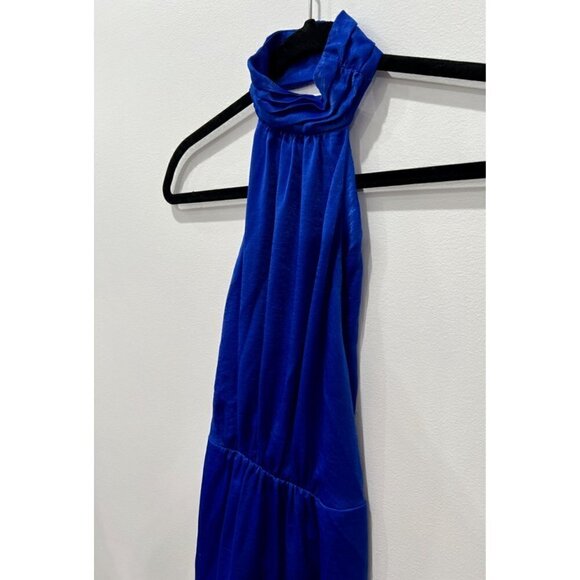 NEW Show Me Your MuMu Collette Halter Maxi Dress in Royal Blue Size-XS MSRP $198 - Picture 4 of 10
